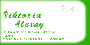 viktoria alexay business card